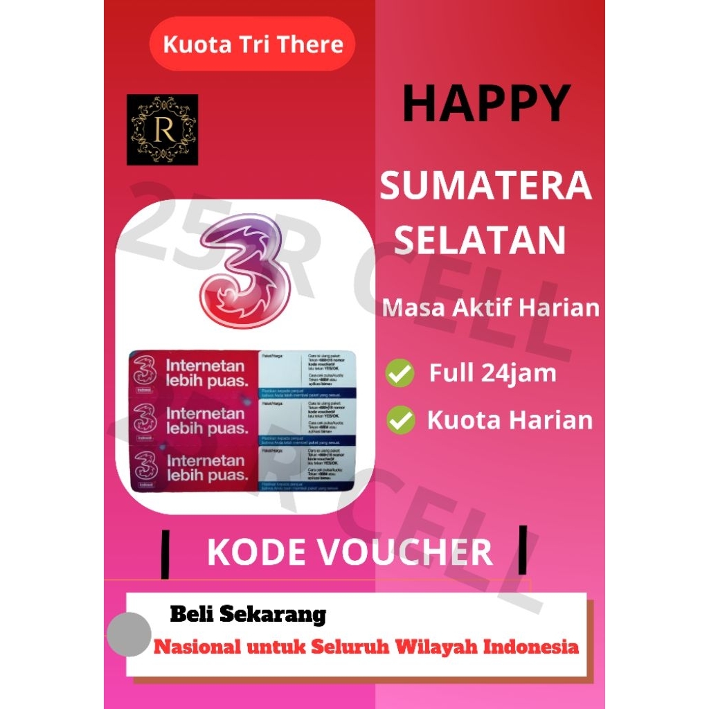 THERE TRI3  Kuota Harian Kuota Internet Nasional
