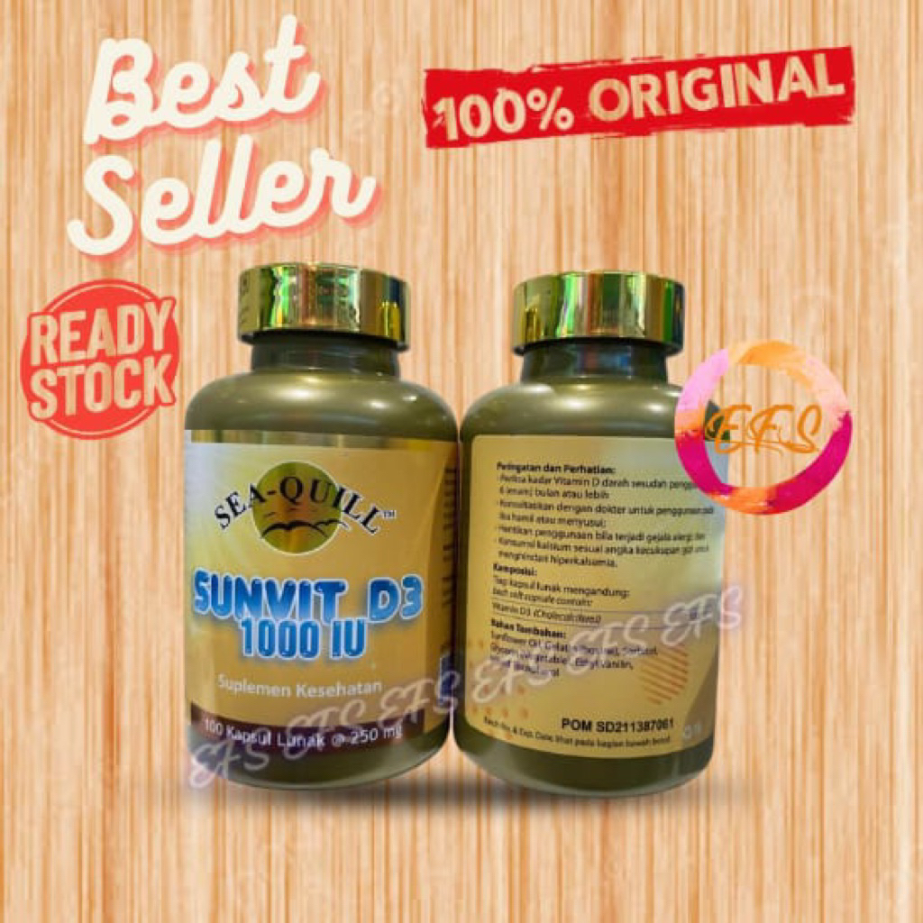 SeaQuill Sunvit D3 1000IU 100 kapsul lunak