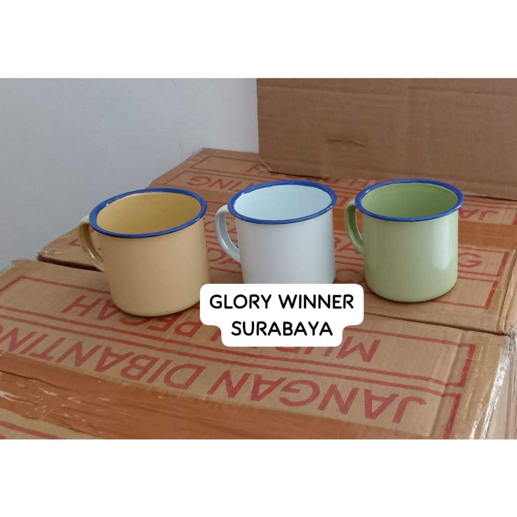 MUG CANGKIR ENAEML POLOS 7CM / MUG POLOS ENAMEL / CANGKIR ENAMEL