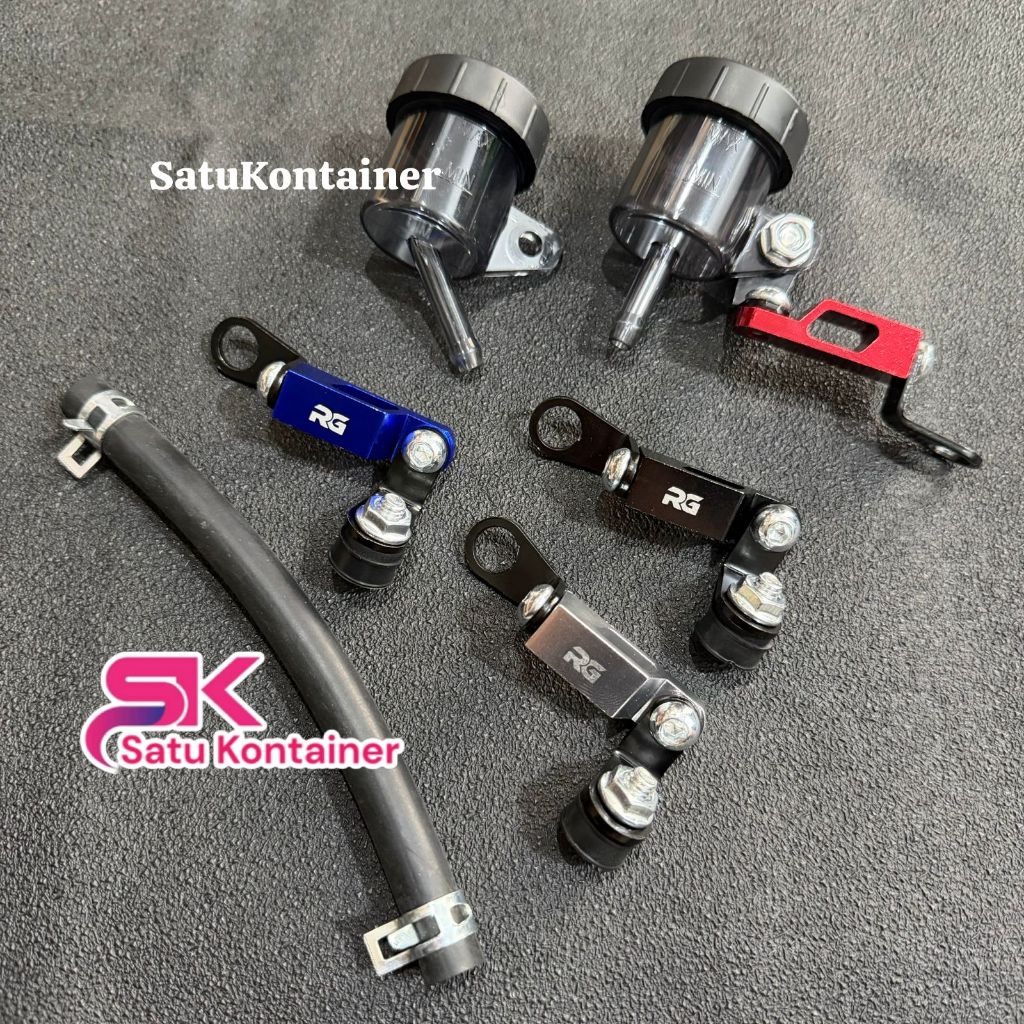 TABUNG MINYAK REM KECIL BOTOL MASTER REM MINI Tabung Minyak Rem Depan Belakang + BREKET TABUNG MINYA