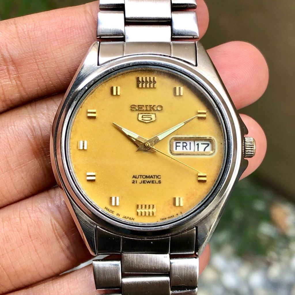 Seiko 5 Automatic 7S26-0310 Dial Kuning