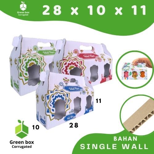 Box Jinjing Toples Tabung Isi 3 x 500ml Kardus Kuker Idul Fitri Lebaran Jar Kue Kering Tabung Kue Ke