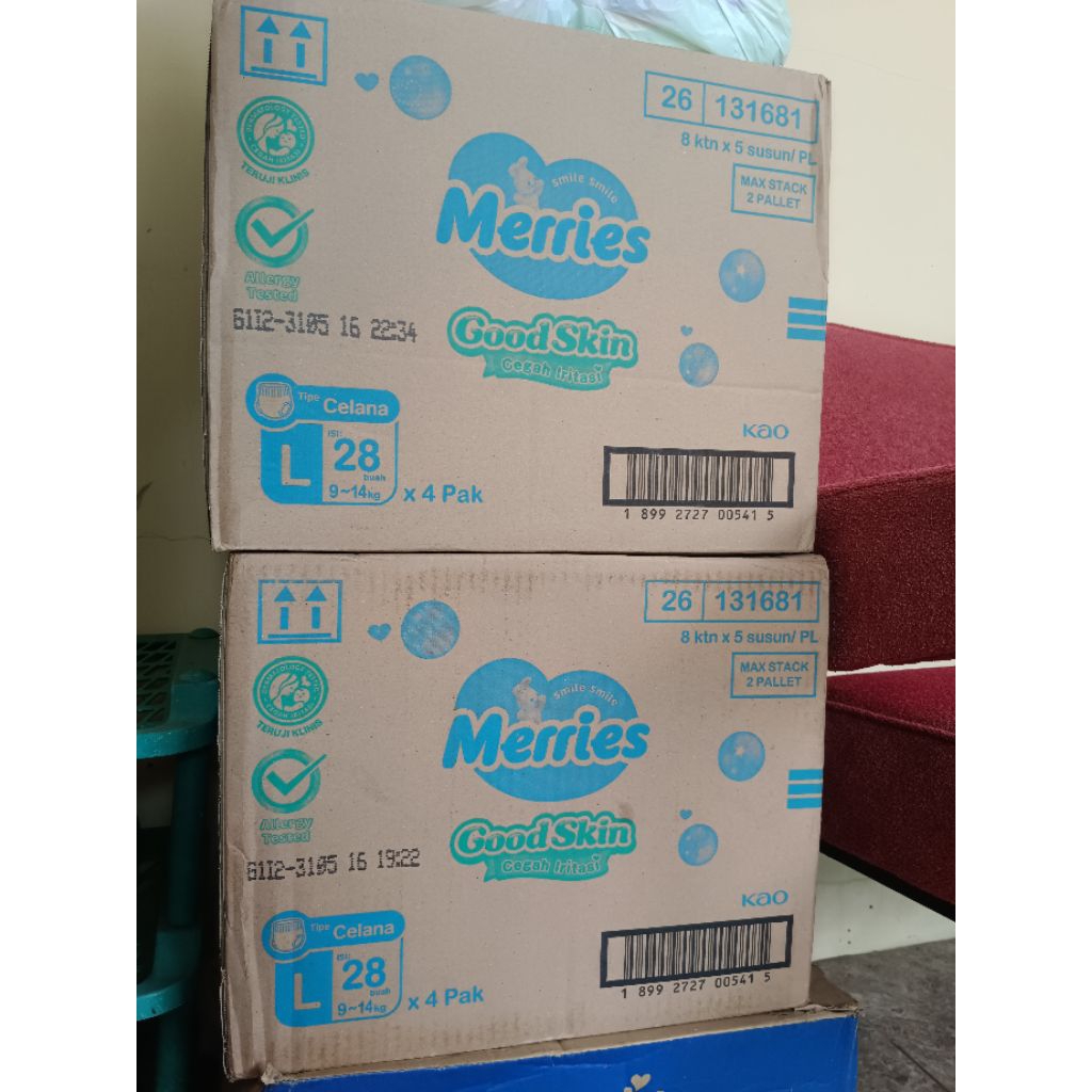 TERMURAH MERRIES PANTS GOOD SKIN SIZE L28 KARTON ISI 4 BALL