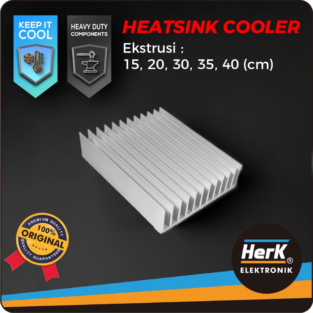 Pendingin Heatsink 12 Sirip Aluminium Special Tebal Power Elektronik Amplifier PSU