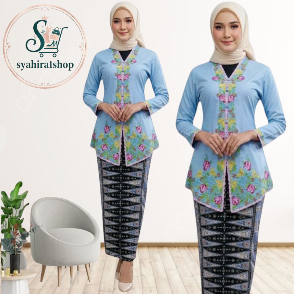 Kebaya Encim Ld 140 Bordir Warna Model Krah Sunda Tangan Panjang Kebaya Encim jumbo
