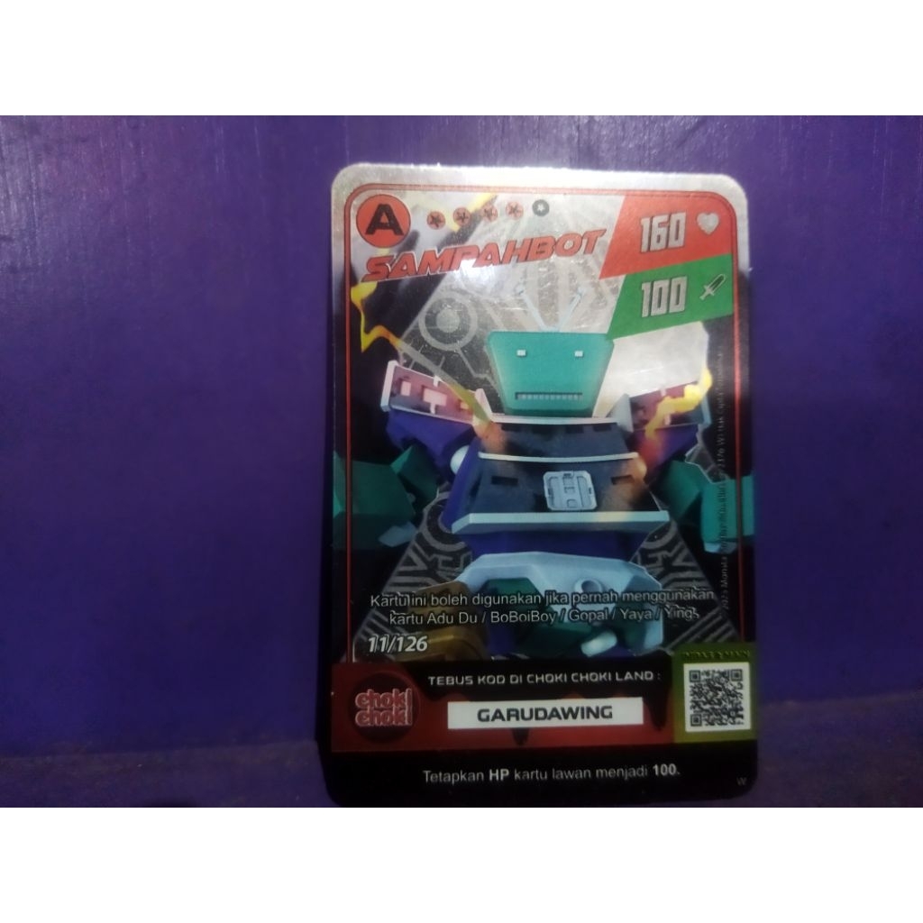 card Boboiboy galaxy Monsta holo 1pcs sampahbot A