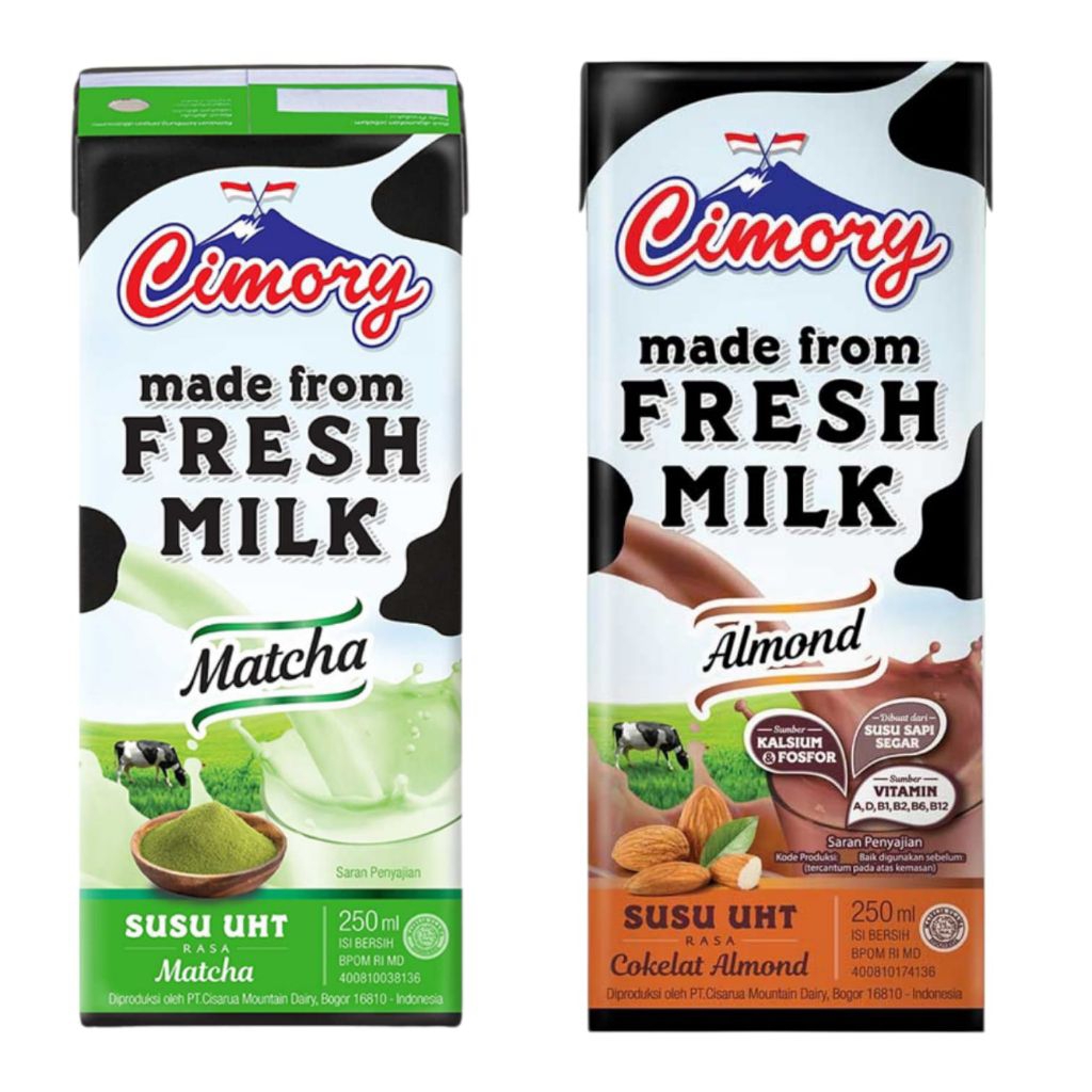 Cimory Susu UHT 250ml Aneka Rasa Original | Fresh Milk Coklat Matcha Almond Thai Tea Milk Tea Bebas 