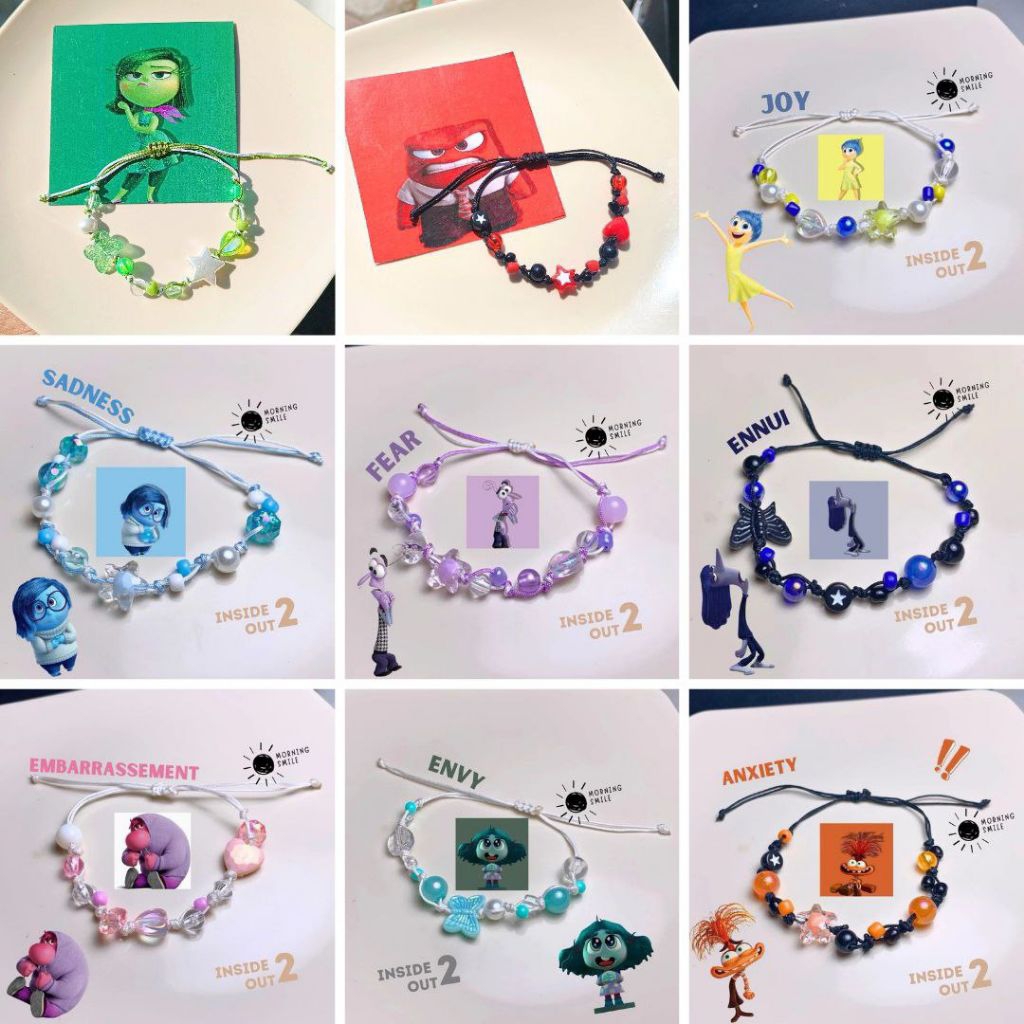 INSIDE OUT 2 BRACELET GELANG INSIDE OUT 2 / GELANG TALI INSIDE OUT / GELANG TALI GIOK KARAKTER INSID