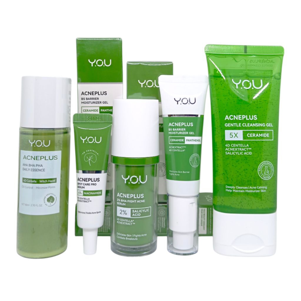 Y.O.U Paket Skincare 5 in 1/4 in 1 Acneplus Mengatasi Kulit Berjerawat Skincare Kulit Berjerawat