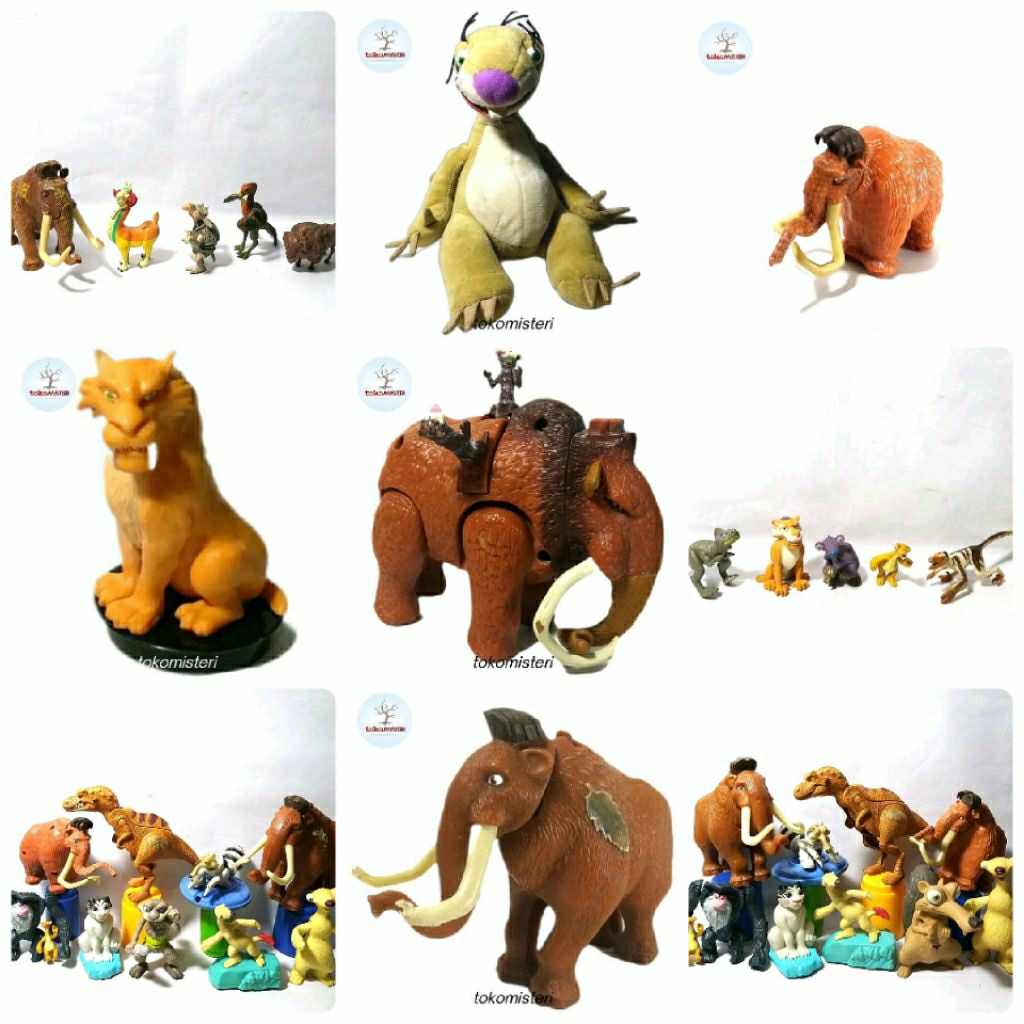 Gajah Purba Ellie Manny Mammoth Twins Crash Eddie Oppossum Prehistoric Elephant Ice Age Disney Fox 2