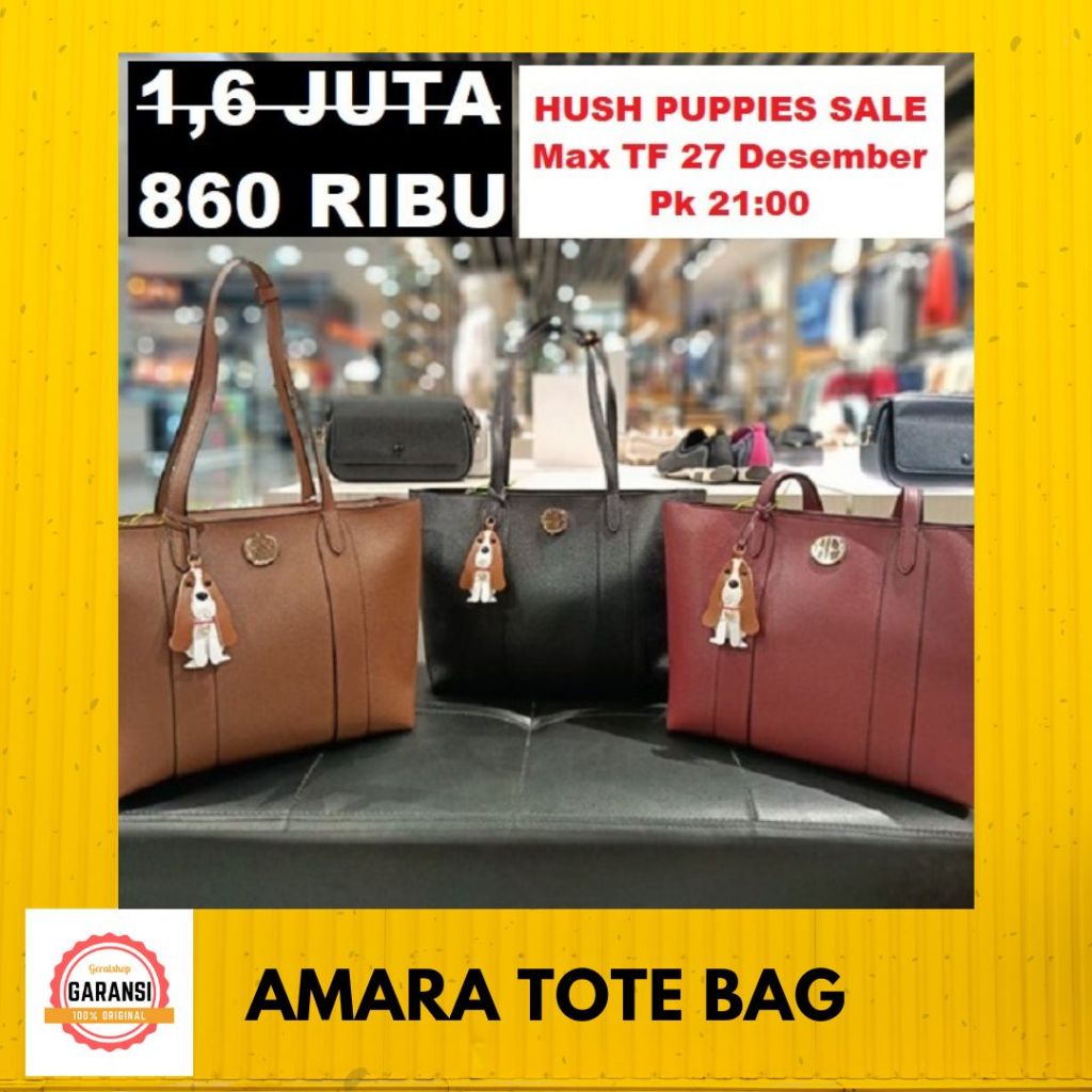 Tas Tote bag Hush Puppies seri AMARA sale original 100%