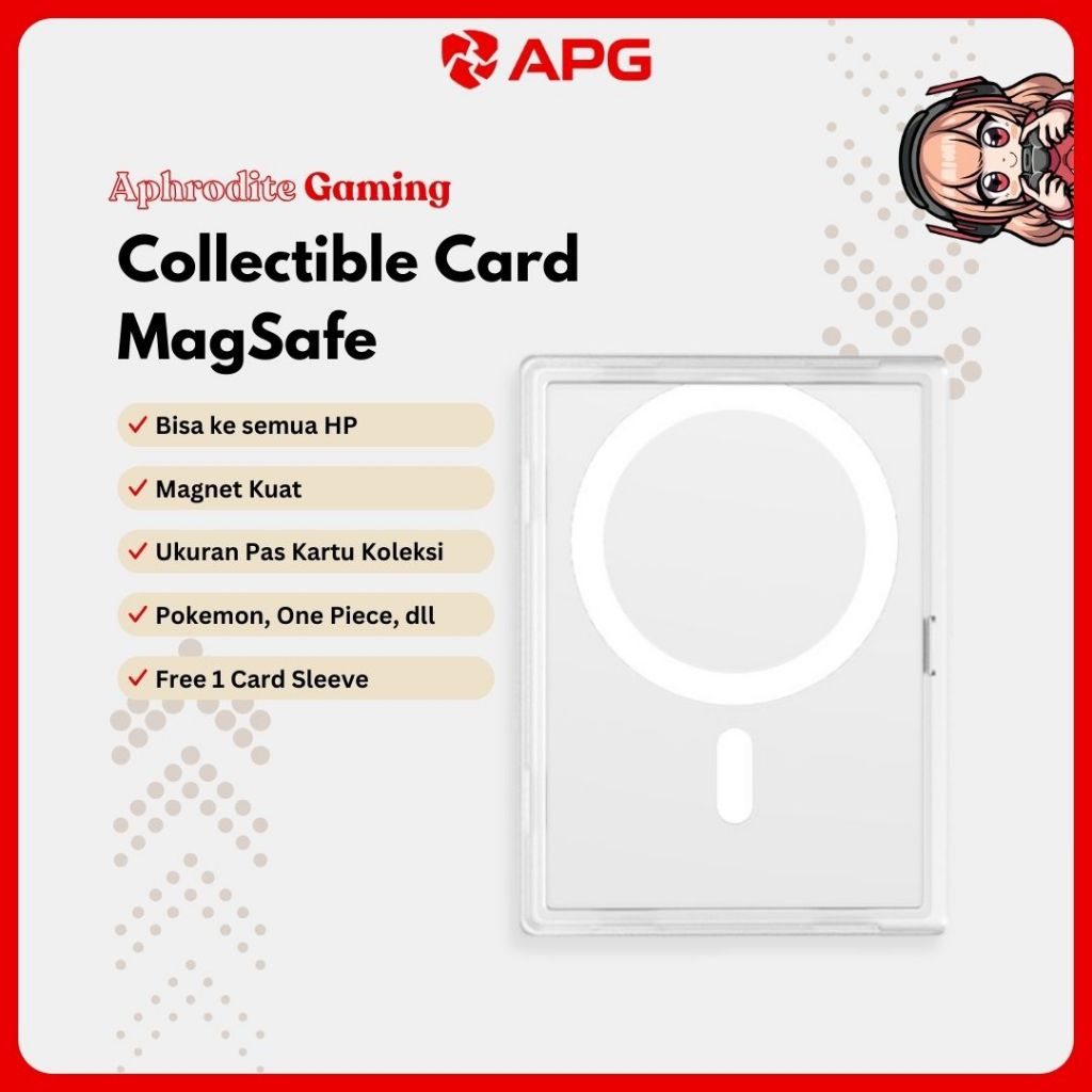 APG Collectible Card MagSafe Holder TCG Pokemon One Piece Dompet Magnetik Kartu Koleksi Kpop Photoca