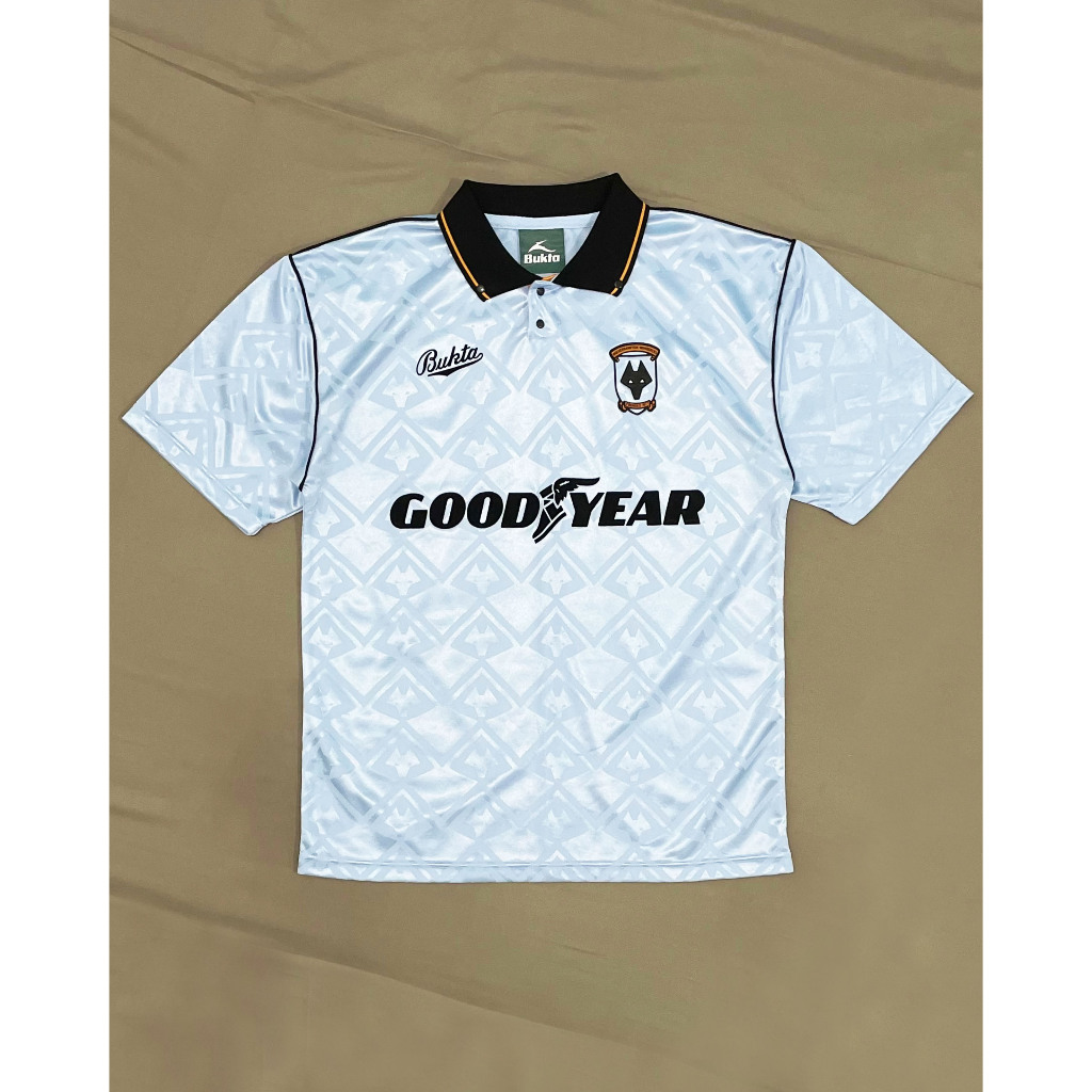 Original Bukta Wolverhampton Wanderers Away Kit 1991 1992 Jersey Bola Vintage