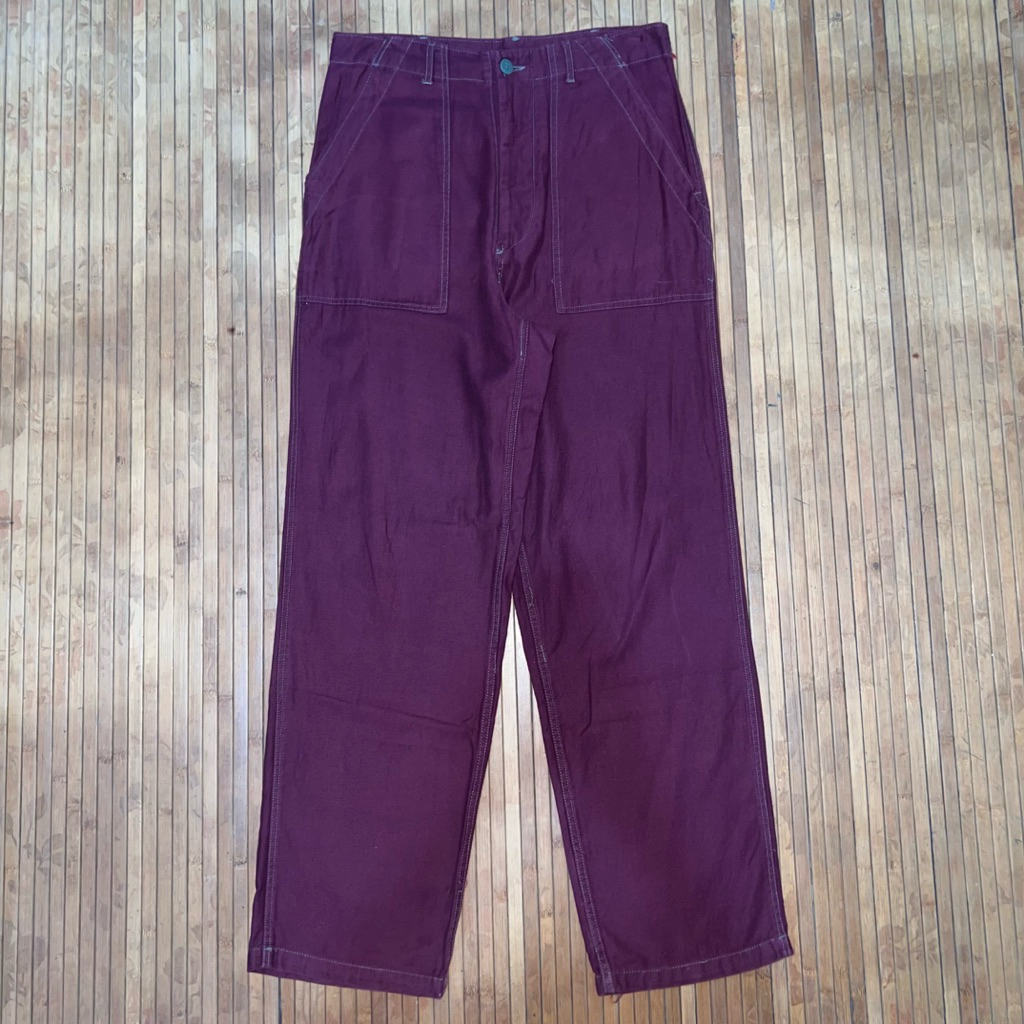 VINTAGE OG 107 BURGUNDY CARPENTER FATIGUE PANTS alph industries buzz rickson