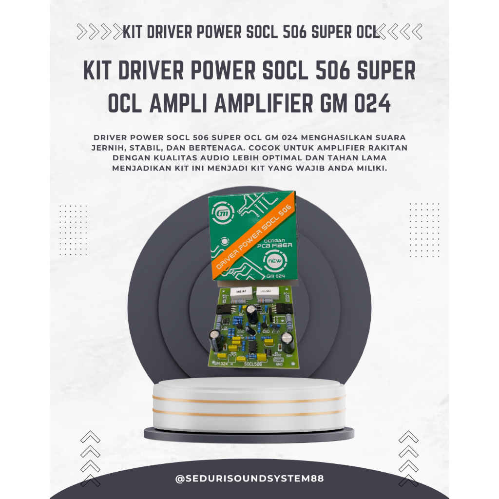 Kit Driver power SOCL 506 Super OCL Ampli Amplifier GM 024 ORI Kualitas Bagus Masih Tersegel
