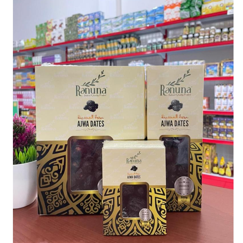 Kurma Ajwa Organic Ranuna Premium | Premium Ajwa Dates