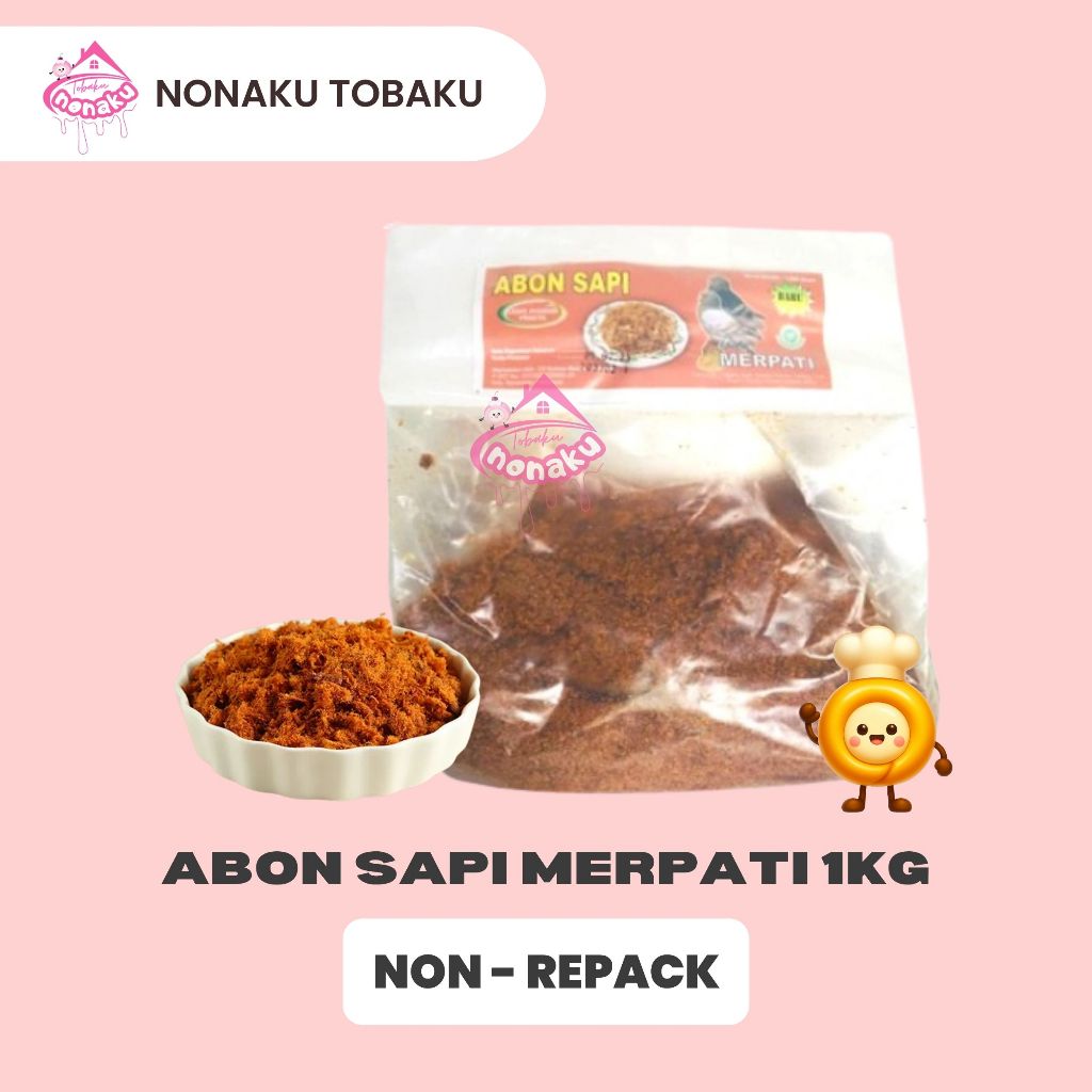 (CTN/KARTON) ABON SAPI MERPATI TANPA BAWANG KEMASAN 1 KG DAN 250 GR