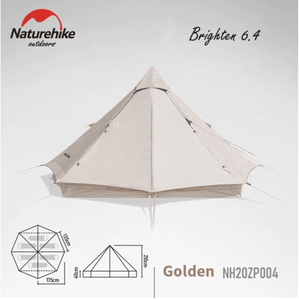 TENDA COTTON SERIES BRIGHTEN 6.4 NATUREHIKE NH20ZP004 / TENDA GLAMPING