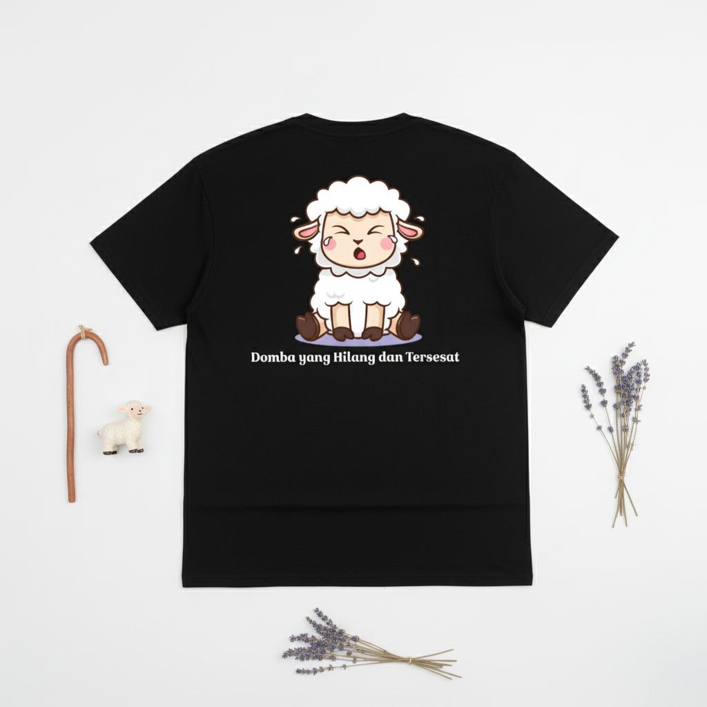 GILAN Baju Kaos DOMBA YANG HILANG DAN TERSESAT The Lost Sheep Outfit Gereja T-shirt Rohani Kristen