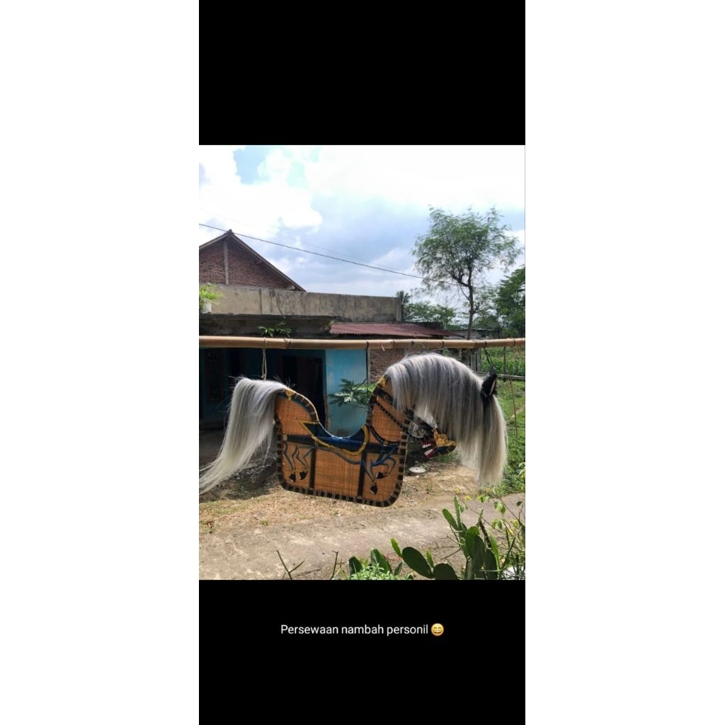 Rambut sintetis jaranan model suri warna dawuk(Depan belakang) Hanyajual Rambutnya tdk sama Jaranany