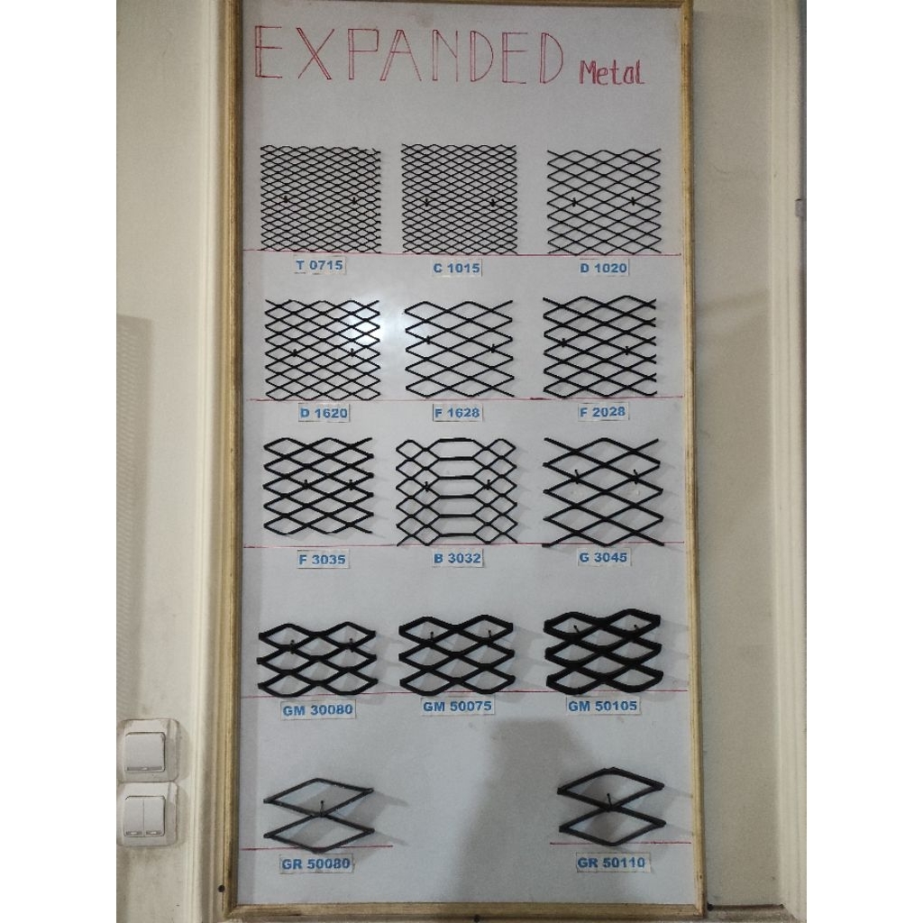 Expanded Metal Hitam | Panjang 2,4m (240cm) | Lebar / Tinggi 1,2m (120cm) | GM 30080 | Termurah | Te