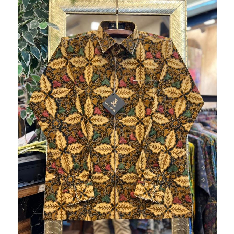 Lano Batik Tulis Klasik Bahan Katun | Kemeja Batik Pria Lengan Panjang | PRD