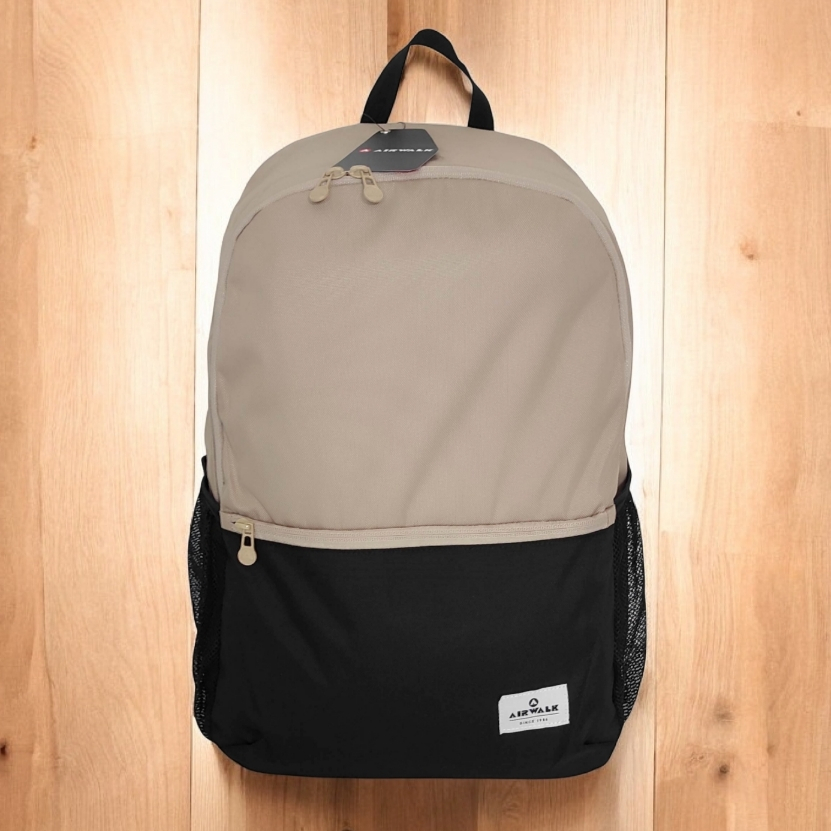 TAS BACKPACK AIRWALK Unisex Beige Black Original  *ADA TEMPAT LAPTOP