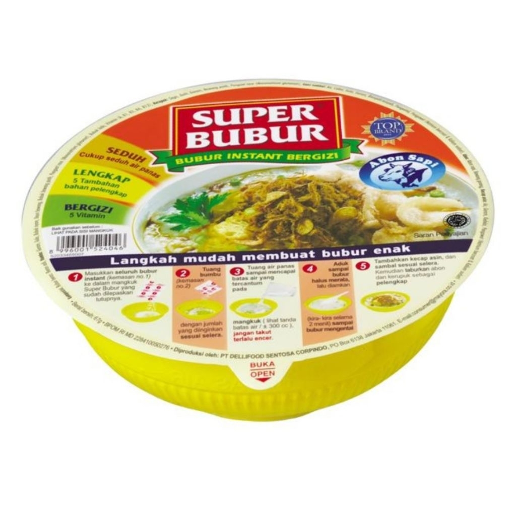 Super Bubur Cup Super bubur instan kemasan Cup