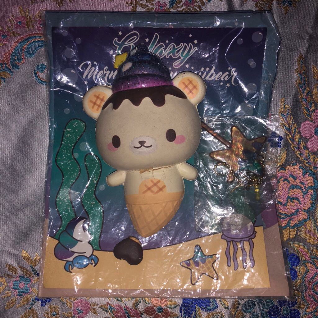 Squishy Preloved Licensed Yummiibear Mermaid Galaxy
