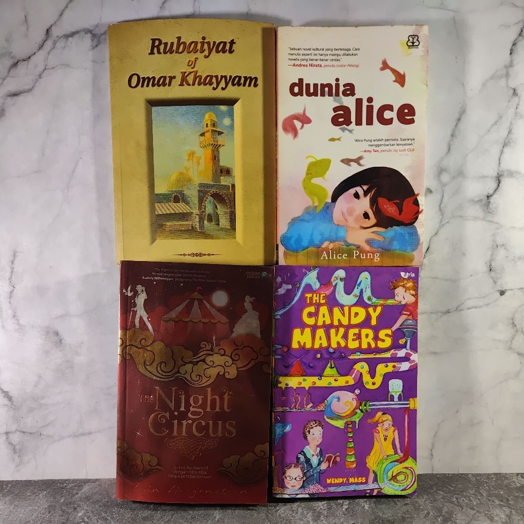 Buku The Night Circus, The Candy Makers, Rubaiyat of Omar Khayyam, Dunia Alice, Bentang, Mizan Fanta