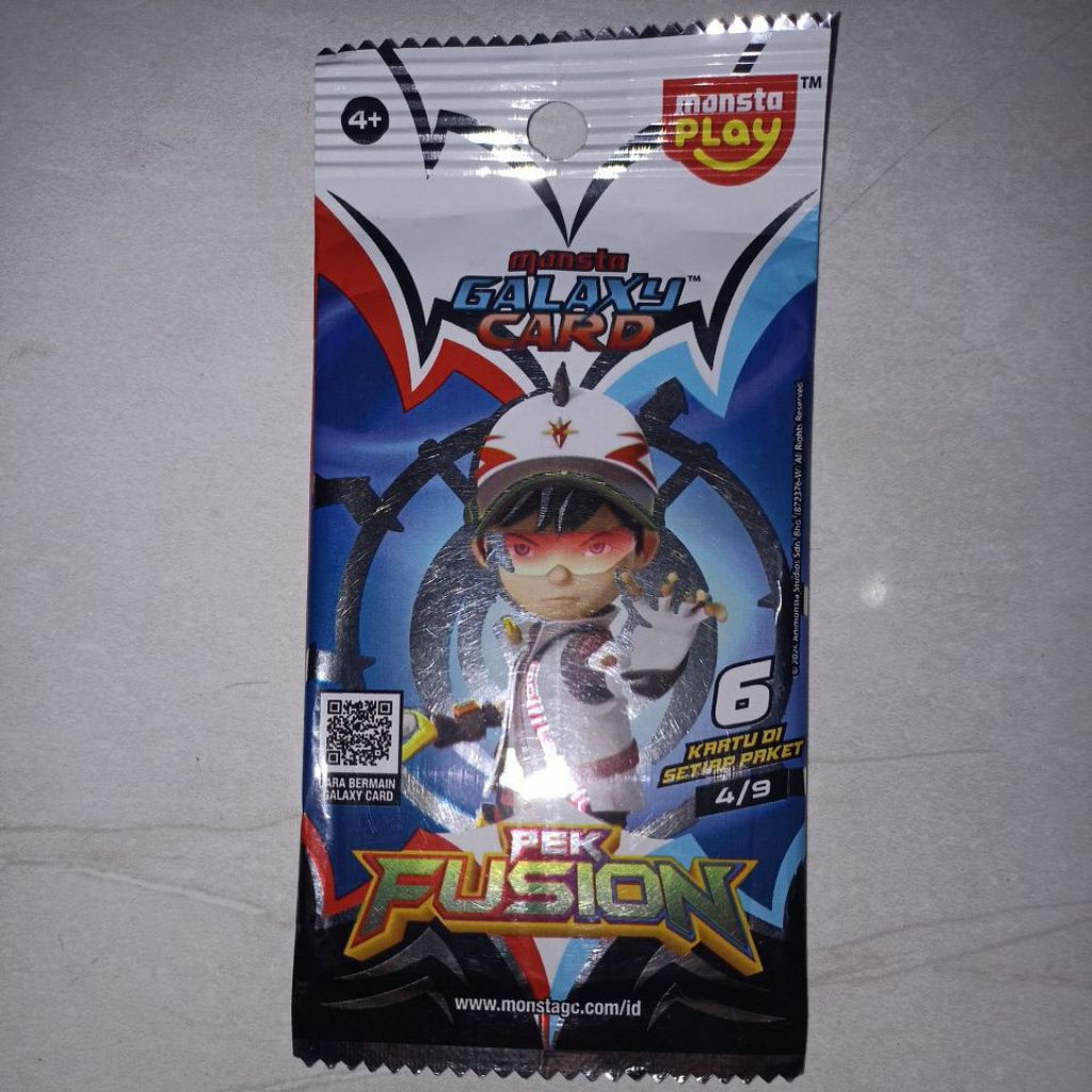 kartu boboiboy pek fusion supra emas