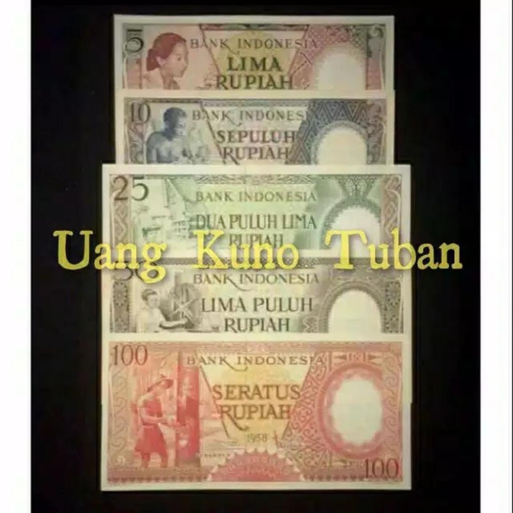 Set Kecil Uang Kuno Seri Pekerja 5 _ 100 Rupiah