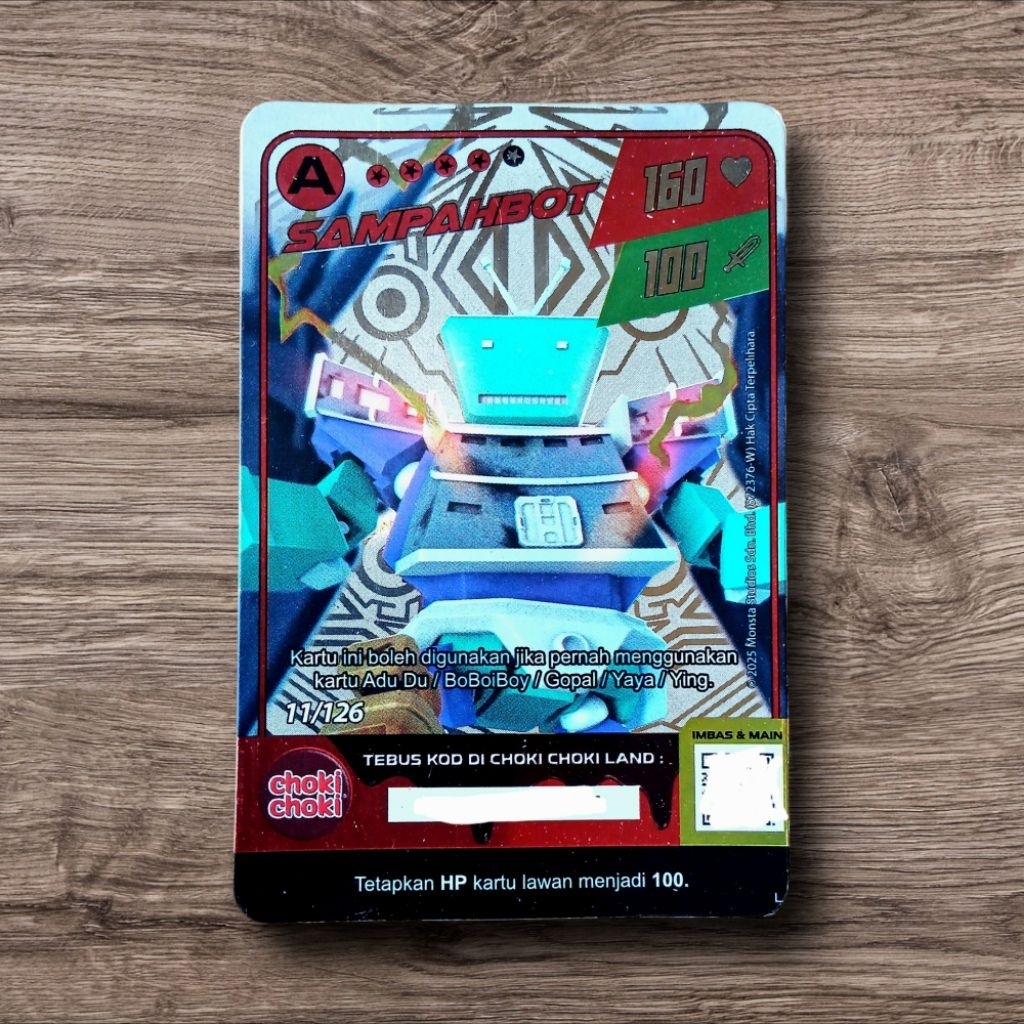Kartu Karakter BOBOIBOY Sampahbot