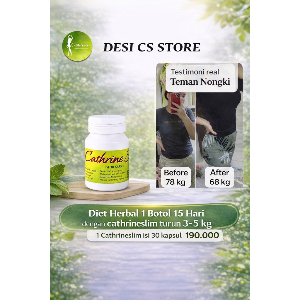 Catherine Slimming Isi 30 Kapsul | Suplemen Herbal Bantu Program Diet