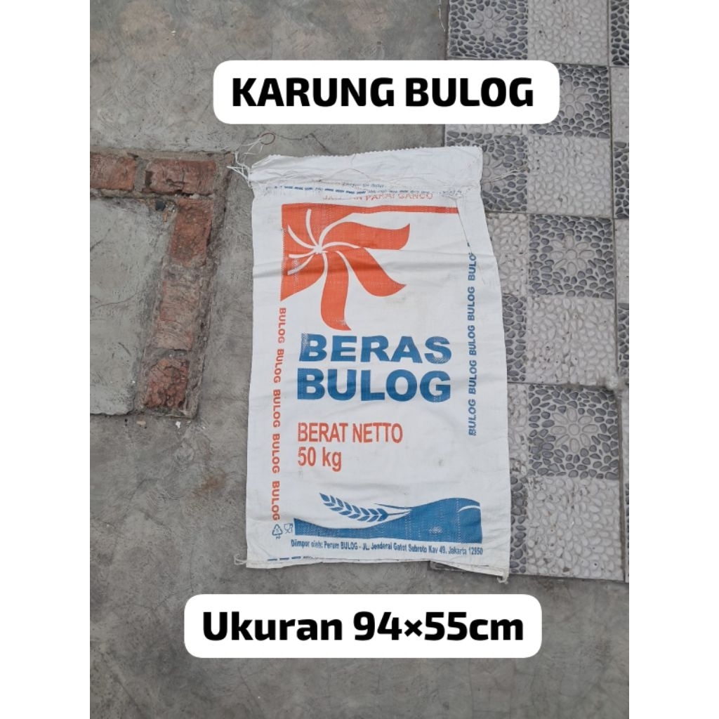 Karung Bekas Beras Bulog 50KG Tebal Kuat