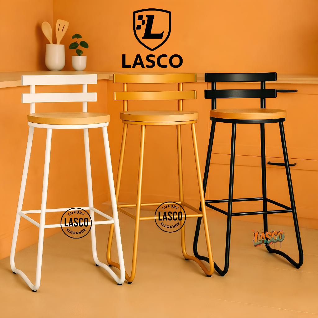 Kursi Bar Besi Kayu Lexus | Bangku Cafe & Mini Bar Industrial Elegan – Bahan SNI
