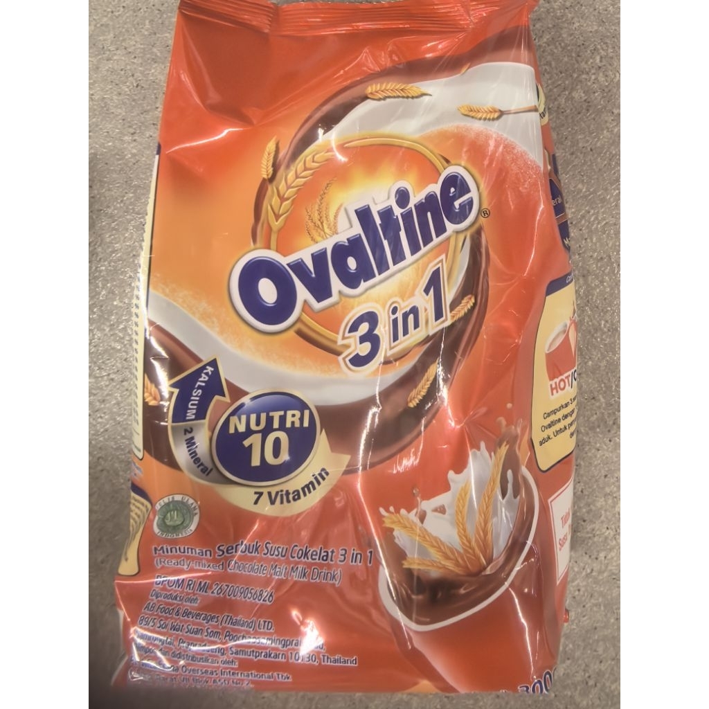 OVALTINE 3IN1 300GR. MINUMAN OVALTINE. OVALTINE COKLAT. OVALTINE 3IN1
