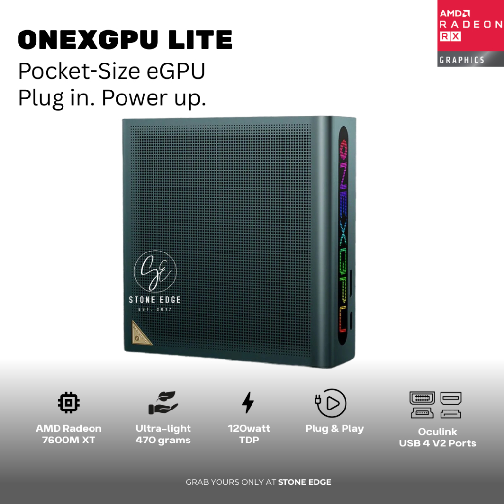 OXP OneXGPU Lite One XGPU Lite eGPU Portabel AMD Radeon RX 7600M XT The Smallest eGPU Portable