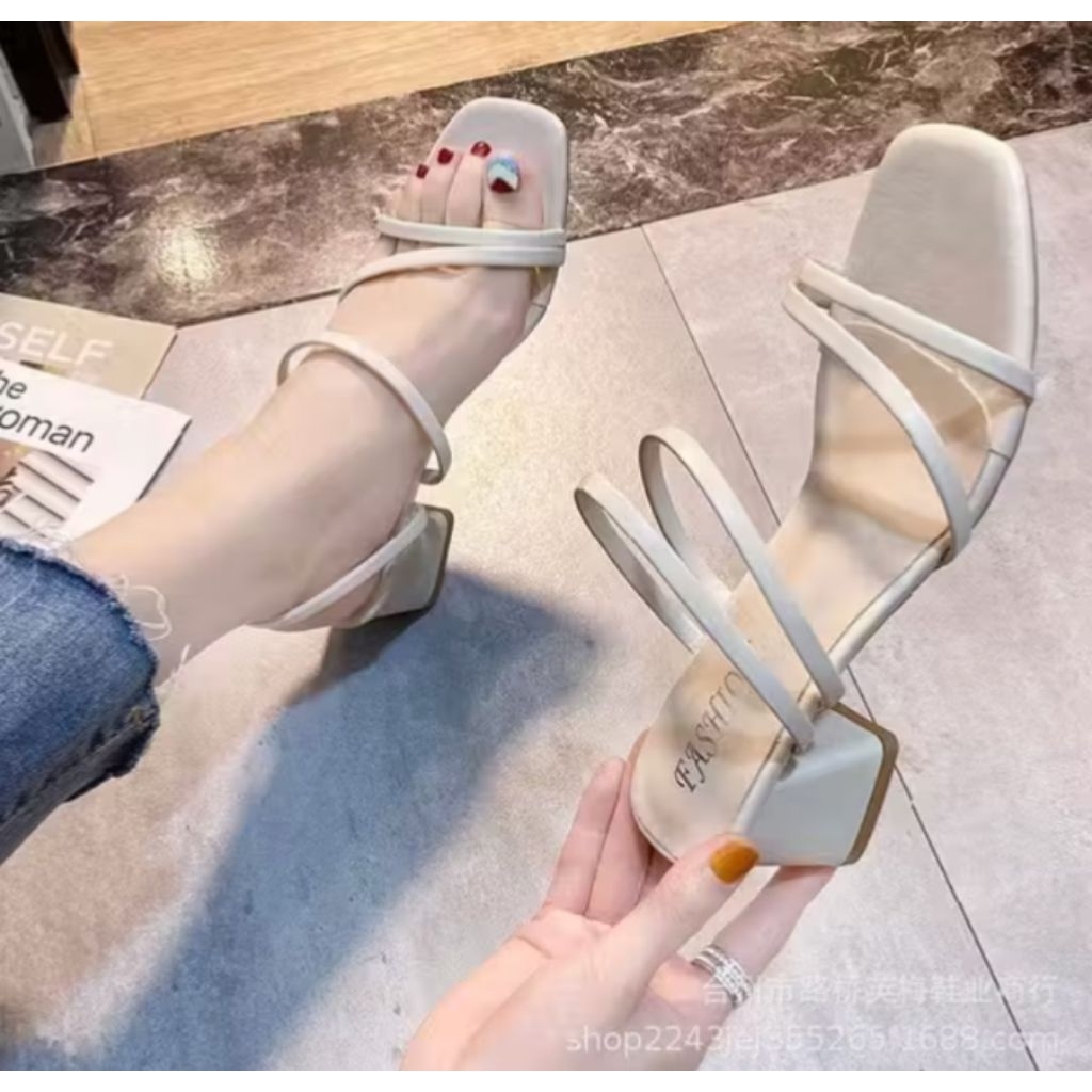 sendal hak tahu wanita 5cm anti slip sintetis