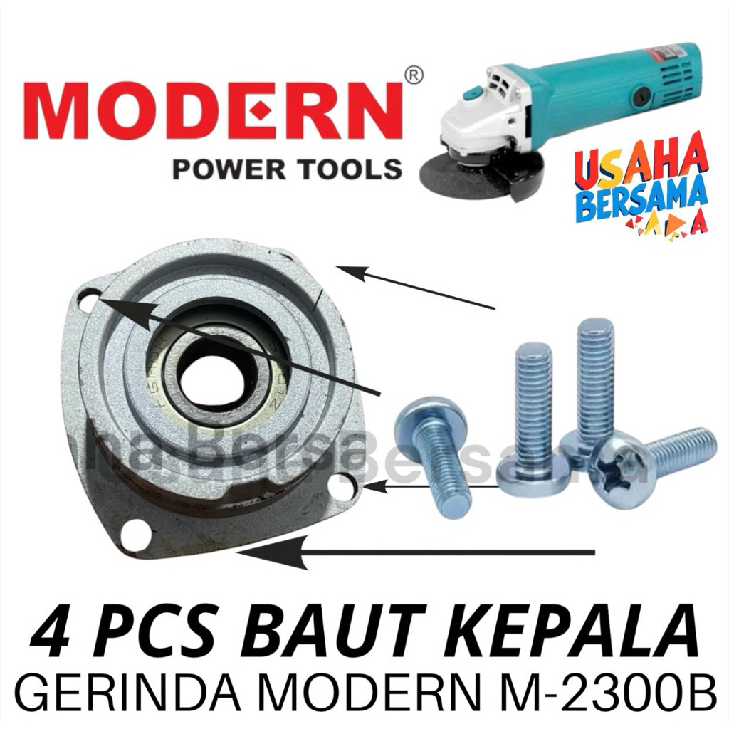 4 PCS BAUT GERINDA M2300B BAGIAN KEPALA 4 BIJI BAUT SEKRUP KEPALA DEPAN GERINDA MODERN M2300 2300B 2