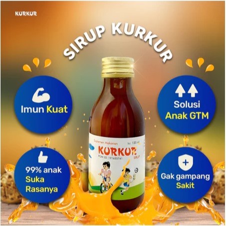 KURKUR Sirup Anak 120ml | Vitamin Pencernaan Anak