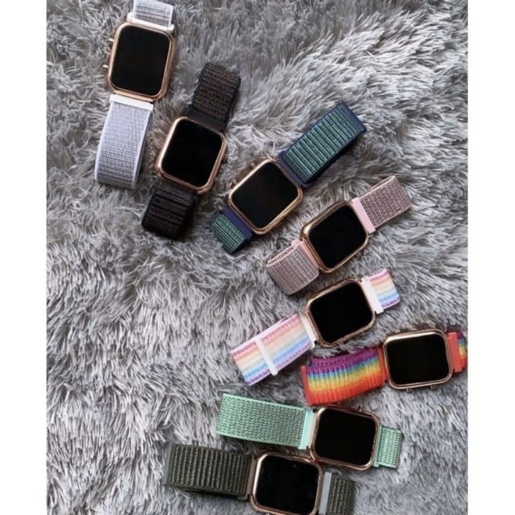 JAM TANGAN LED KANVAS/JAM TANGAN PRIA WANITA/JAM TANGAN LED