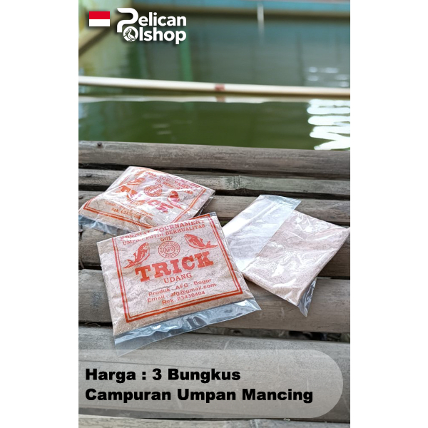 Trick Special Tournament Udang AFG 3 Bungkus Sachet Umpan Putih Merah Campuran Pancing Mancing Ikan 