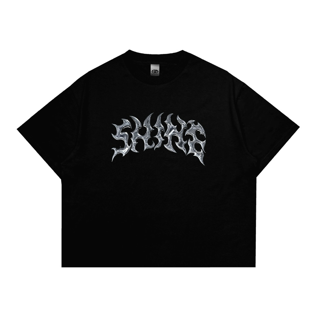 T-Shirt | Boxy Fit | Chrome | Black | Shine.Everywhere