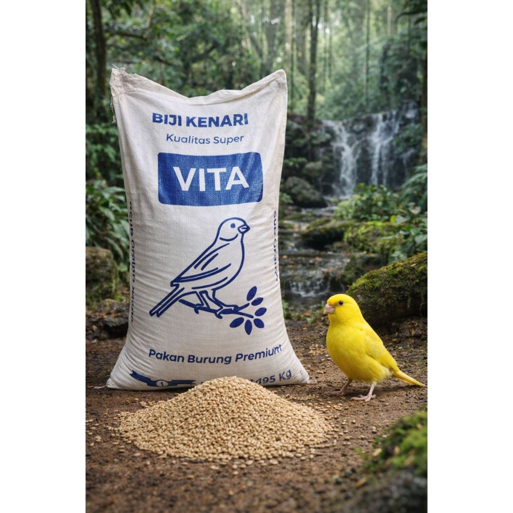 Biji Kenari VITA Canary Seed Premium [Repack] – Pakan Burung Kenari Berkualitas Super | Pakan Burung