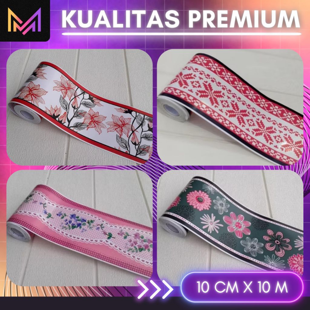 List Border Stiker Dinding List Border Biru Wallpaper Stiker Dinding BORDER / List DINDING Stiker Di