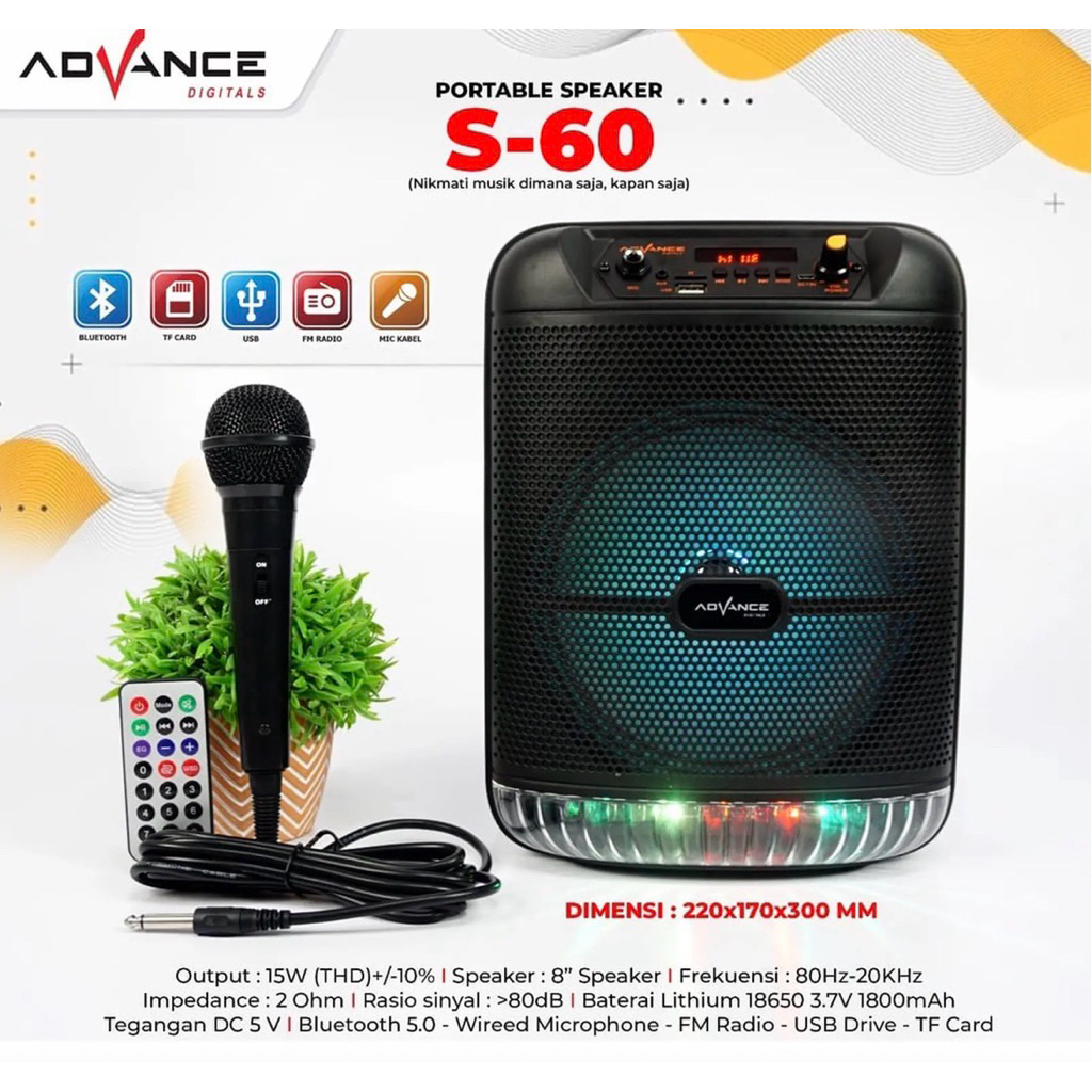 SPEAKER PORTABLE KARAOKE ADVANCE (S60)