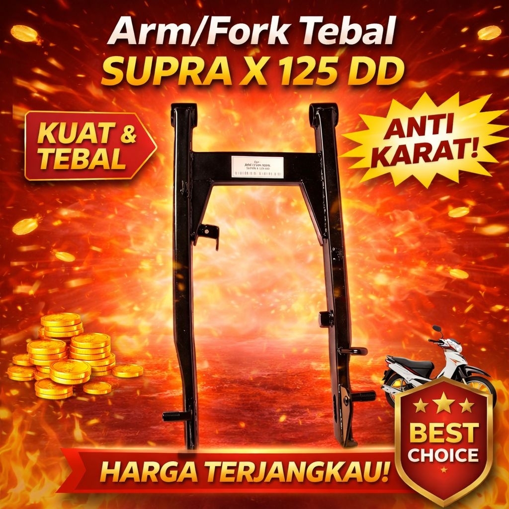 Swing Arm SUPRA 125 DD, SASIS SUPRA 125 DD Warna Hitam