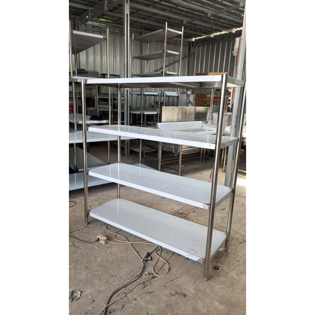 Rak Solid Stainless 201 Dapur MBG 4 Susun - Rak Dapur Stainless 4 Susun