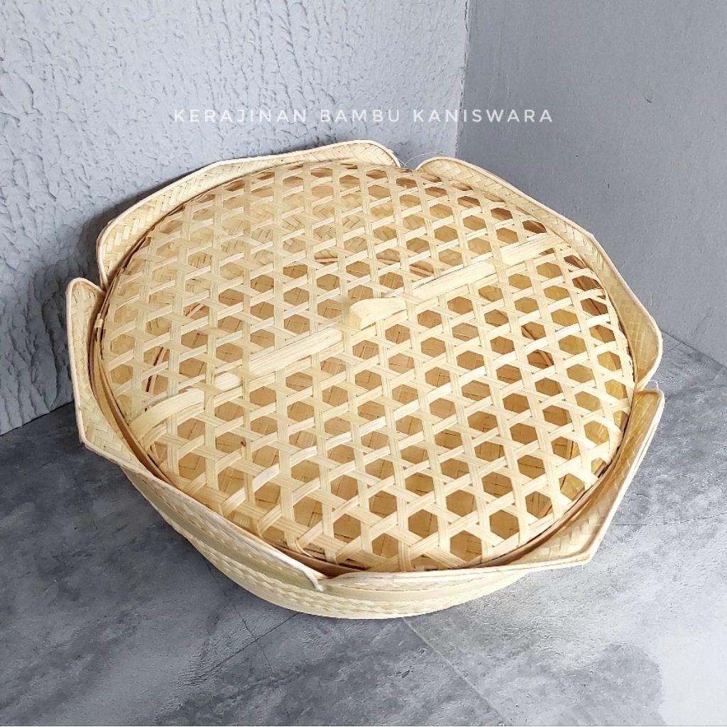 Keranjang Teratai Bambu Rotan L Parcel Hampers Besek Hantaran Bogor